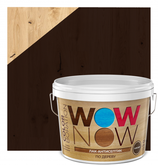 Лак-антисептик Wow Now палисандр 2.5 л