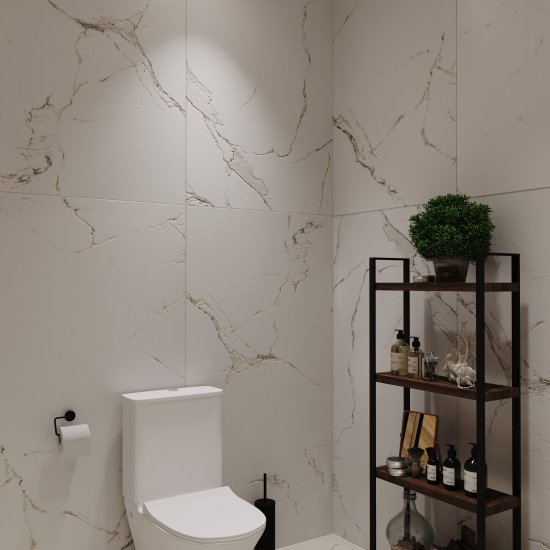 Керамогранит Lavelly Calacatta Palace белый карвинг 1600х800х8,8 мм (2 шт.=2,56 кв.м)