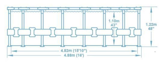 Каркасный бассейн Bestway 5612Z BW 488x122 см