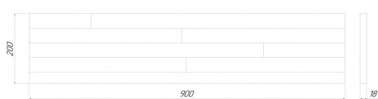 Подступенок сращенный лиственница 900x200x18 мм