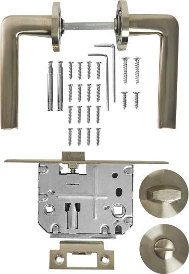 Дверные ручки Punto Spark с запиранием комплект цвет никель