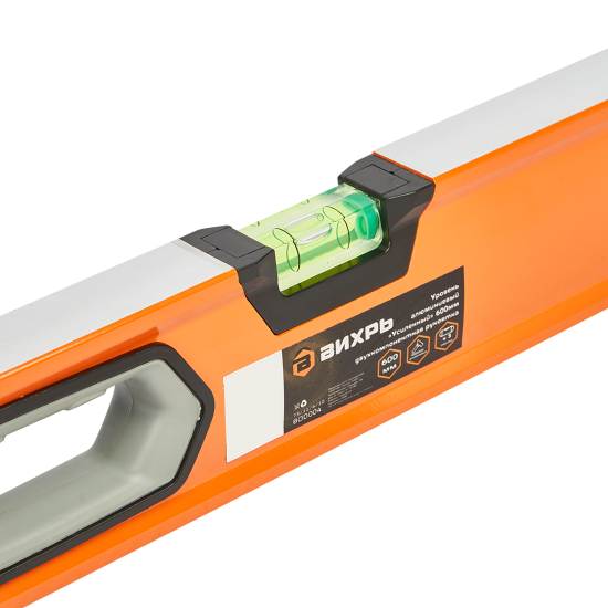 Уровень пузырьковый Вихрь 73/11/4/10 усиленный 3 глазка 600 мм