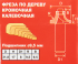 Фреза по дереву кромочная калевочная 1410307 31.8x17 мм хвостовик 8 мм