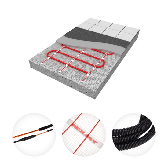 Теплый пол нагревательный мат Rexant Extra 3 кв.м 160 (480) Вт