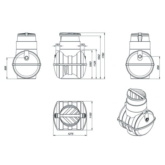 Локальное очистное сооружение (септик) Rostok Мини 1 куб.м