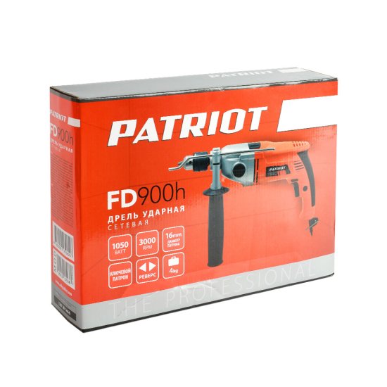 Дрель сетевая ударная Patriot FD 900h 1050 Вт ключевой патрон (120301466)