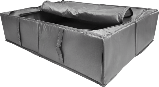 Короб для хранения с крышкой 72x18x52 см полиэстер цвет серый