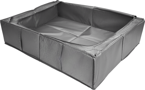 Короб для хранения с крышкой 72x18x52 см полиэстер цвет серый