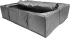 Короб для хранения с крышкой 72x18x52 см полиэстер цвет серый