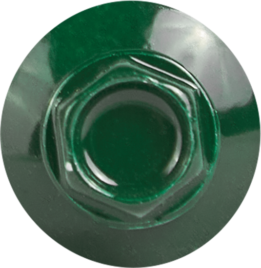 Саморезы кровельные по металлу Standers с пресс-шайбой RAL6005 5.5x51 40 шт.