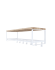 Полка настенная Otto с крючками и штангой 65x21x25 см цвет белый