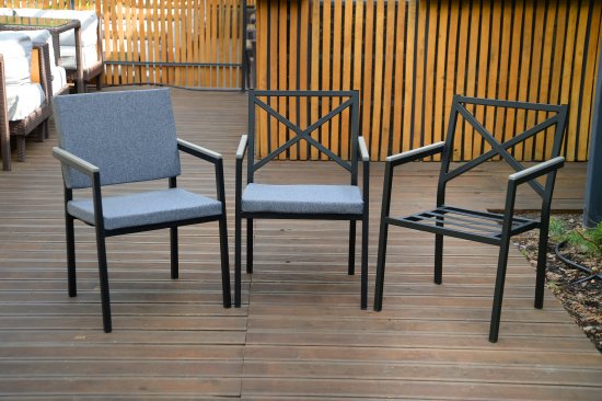 Кресло Версаль 55x62x85.5 см дерево цвет черный/серый