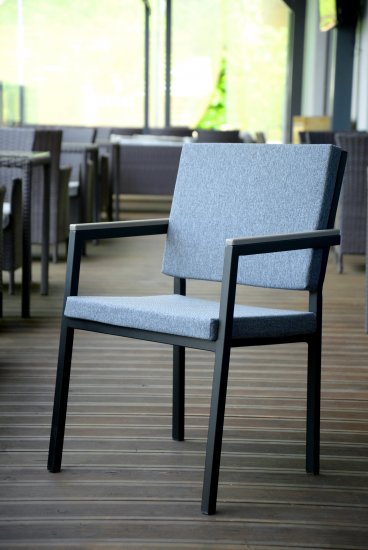 Кресло Версаль 55x62x85.5 см дерево цвет черный/серый