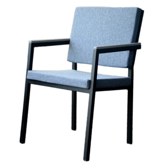 Кресло Версаль 55x62x85.5 см дерево цвет черный/серый