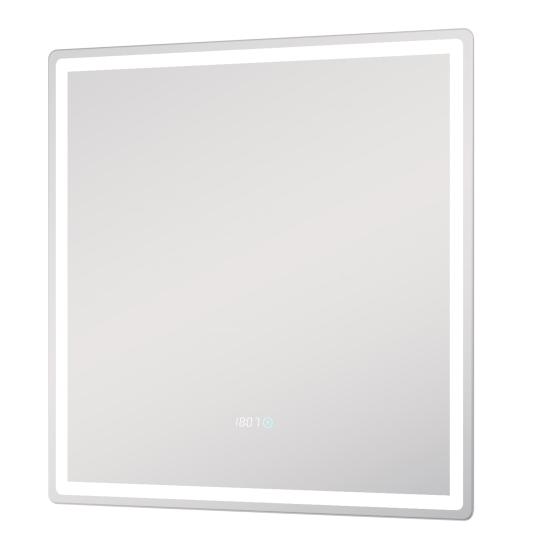 Зеркало для ванной Vigo Level Comfort 70x70 см с подсветкой и часами
