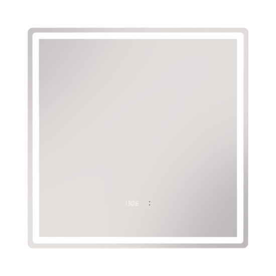 Зеркало для ванной Vigo Level Comfort 70x70 см с подсветкой и часами