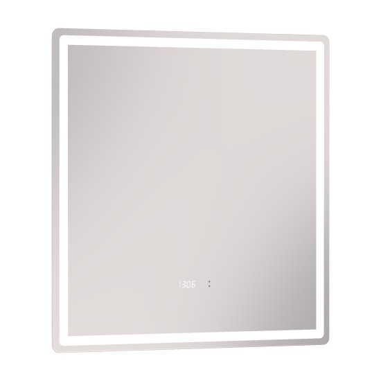 Зеркало для ванной Vigo Level Comfort 70x70 см с подсветкой и часами