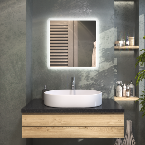 Зеркало для ванной Vigo Vento Comfort 60x60 см с подсветкой датчиком и обогревом