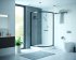 Душевой уголок Domani-Spa Delight 1/4 круга 90x90 см черный профиль прозрачное стекло раздвижной