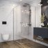 Душевой уголок Domani-Spa Cube квадратный 90x90 см светло-серый профиль прозрачное стекло раздвижной