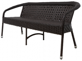 Диван Deco 160x77x77 см искусственный ротанг цвет темно-коричневый
