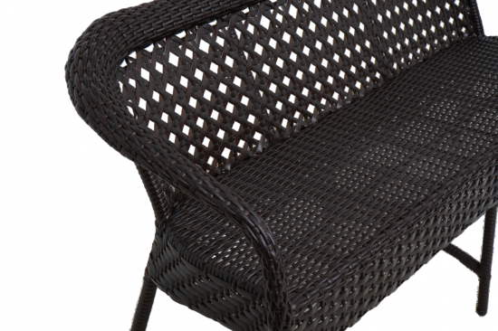 Диван Deco 160x77x77 см искусственный ротанг цвет темно-коричневый