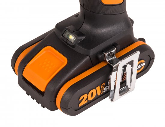 Дрель-шуруповерт аккумуляторная ударная Worx WT375, 20 В Li-ion 2x2 Ач