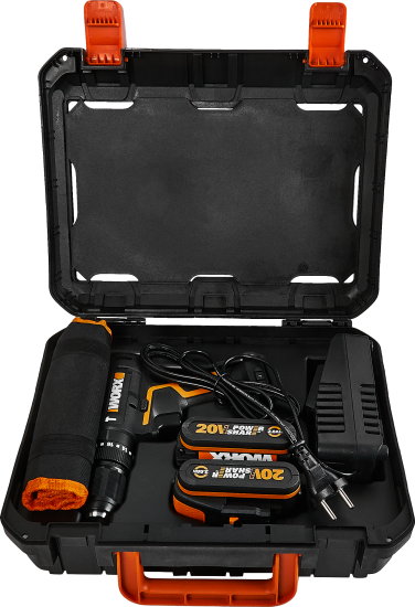 Дрель-шуруповерт аккумуляторная ударная Worx WT375, 20 В Li-ion 2x2 Ач