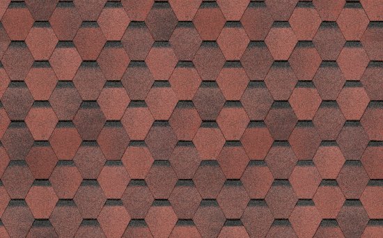 Гибкая черепица Dacha Rustic красный 3 м²