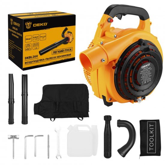 Воздуходувка-пылесос бензиновая Deko DKBL26V 1.2 л.с.