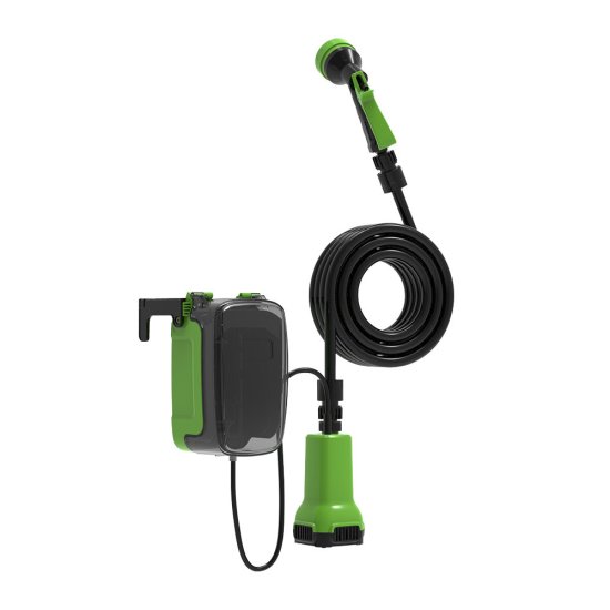 Насос аккумуляторный для полива из бочки Greenworks 24V G24SWP со шлангом 2 м и распылителем (3401007)