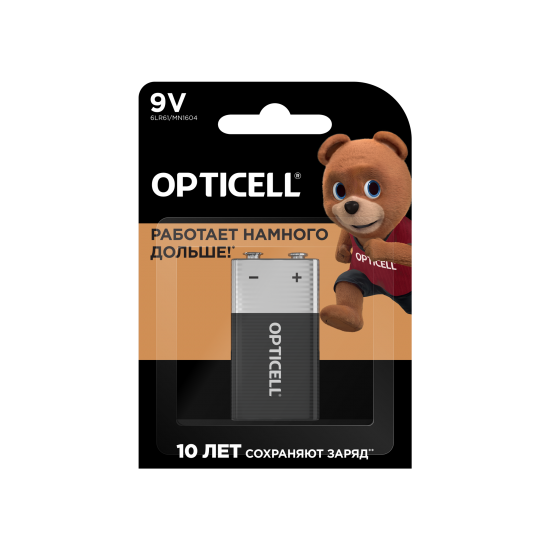 Батарейка Opticell Basic алкалиновая 6LR61 крона 1 шт.