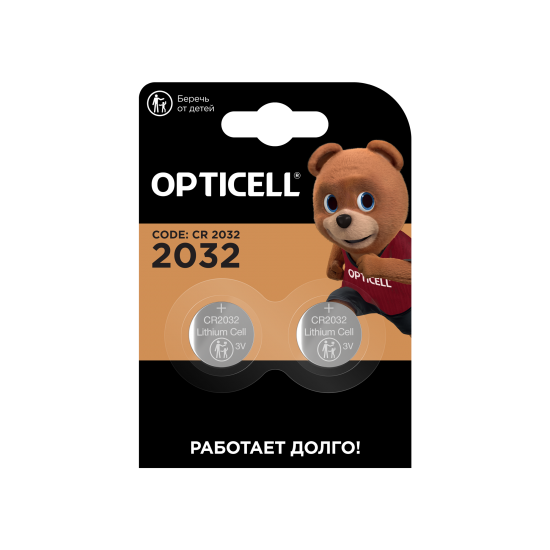 Батарейка Opticell Basic алкалиновая CR2032 2 шт.