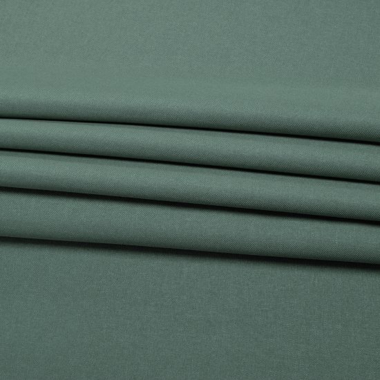 Штора на ленте для кухни Аликанте 160x260 см цвет зеленый