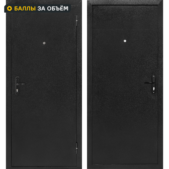 Дверь входная металлическая Форпост 52 96x205 см правая антик черный