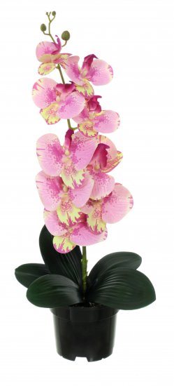 Искусственное растение в горшке орхидея h50 см цвет розовый