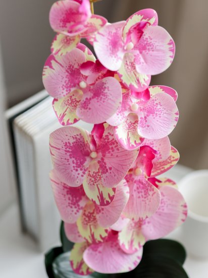 Искусственное растение в горшке орхидея h50 см цвет розовый