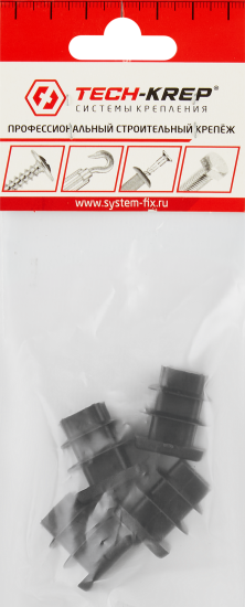 Заглушка квадратная для трубы Лофт пластик 20x20 мм черная 4 шт.