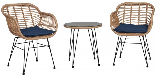 Набор садовой мебели для обеда Адриан GS008 искусственный ротанг бежевый: стол, 2 кресла