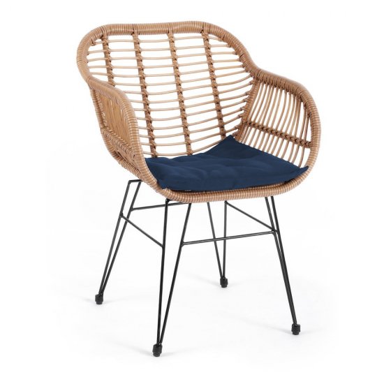 Набор садовой мебели для обеда Адриан GS008 искусственный ротанг бежевый: стол, 2 кресла