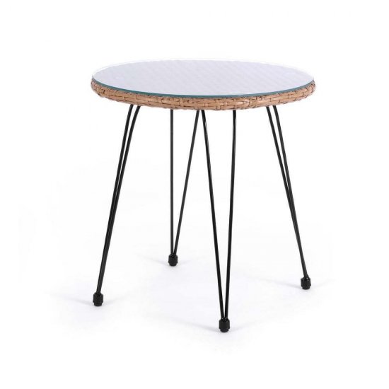 Набор садовой мебели для обеда Адриан GS008 искусственный ротанг бежевый: стол, 2 кресла