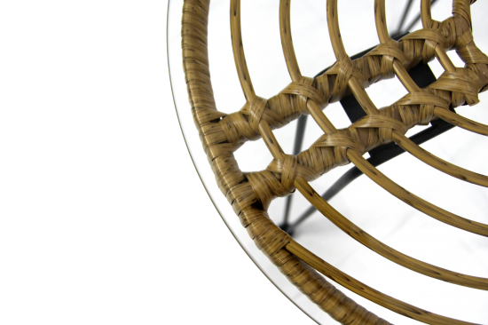 Набор садовой мебели для обеда Адриан GS008 искусственный ротанг бежевый: стол, 2 кресла