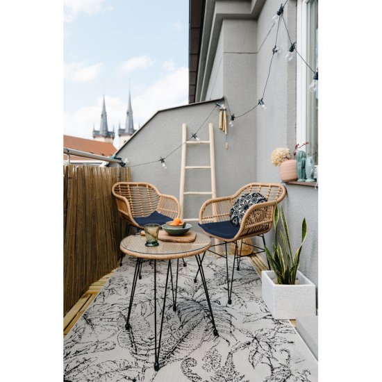 Набор садовой мебели для обеда Адриан GS008 искусственный ротанг бежевый: стол, 2 кресла