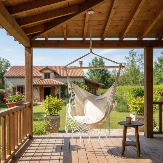 Гамак-кресло Дора 90x130 см хлопок белый