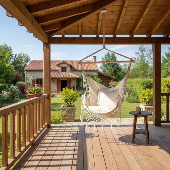 Гамак-кресло Дора 90x130 см хлопок белый