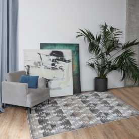 Ковер Пралеска 100x160 см полиамид P2878/A2/124 цвет серо-белый
