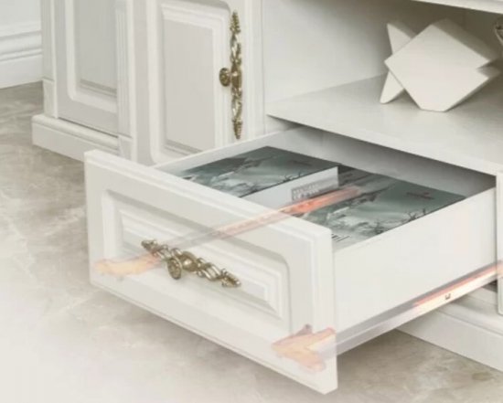 Направляющие скрытого монтажа FIRMAX плавного закрывания 300 мм, металл, цвет серый