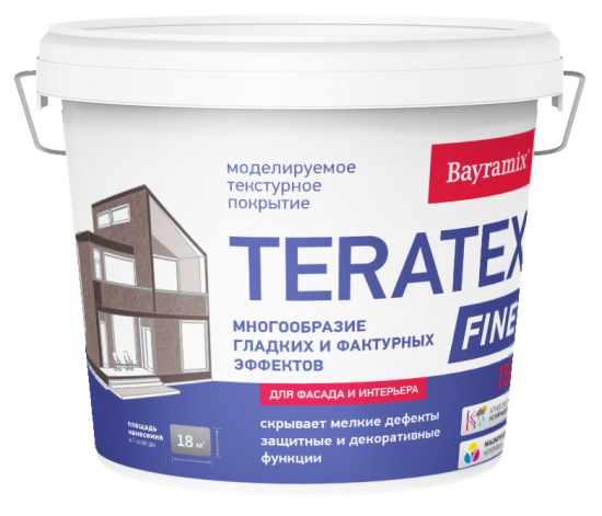 Штукатурка декоративная моделируемая Bayramix Terratex Fine 15 кг