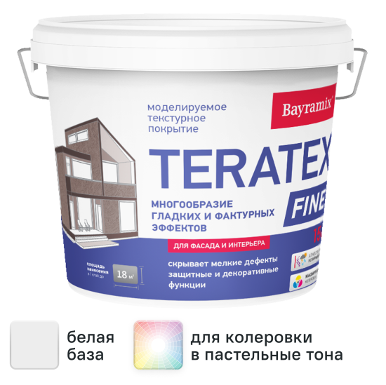 Штукатурка декоративная моделируемая Bayramix Terratex Fine 15 кг