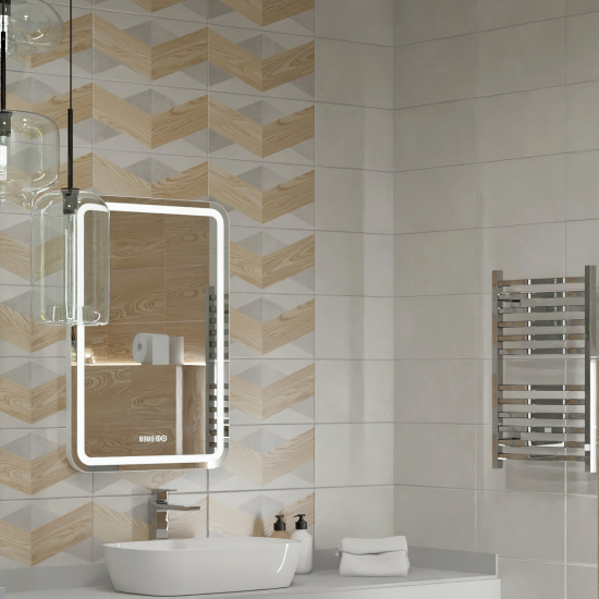 Плитка настенная Mersey Wood Mix2 20x40 см 1.2 м² матовая цвет микс